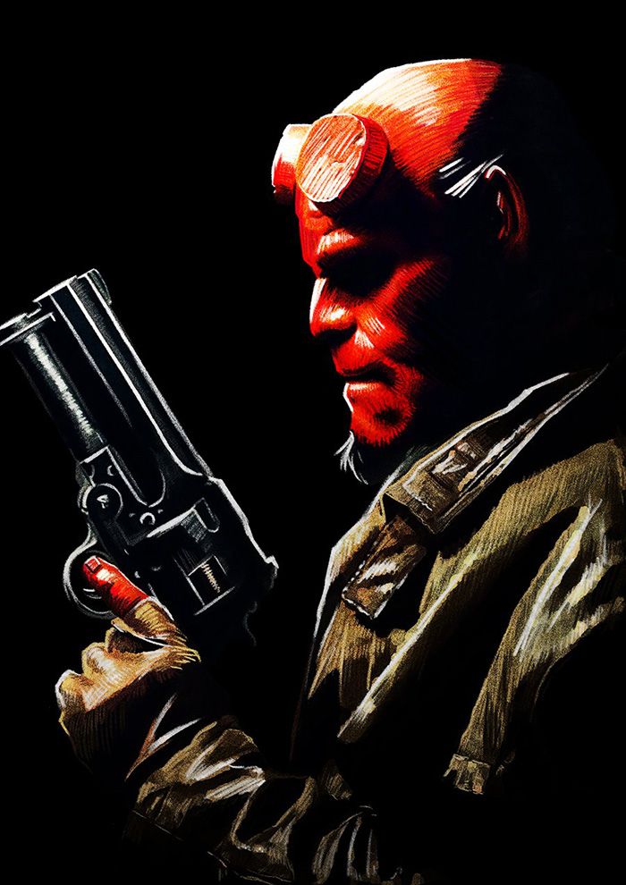 Hellboy by Simon Carpenter - Home of the Alternative Movie Poster -AMP- Hellboy Drawing, Hellboy Wallpaper, Hellboy Movie, Hellboy Tattoo, Hellboy Art, Man Beast, Mike Mignola, Modern Magic, Horror Movie Art