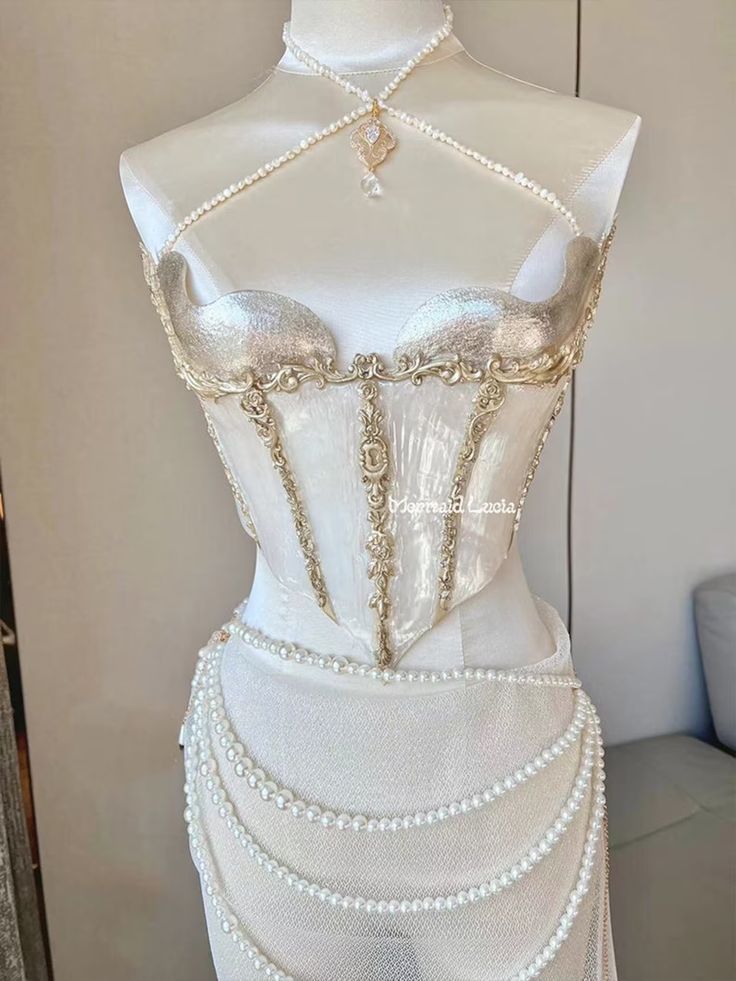 Baroque Pearl Luster Resin Mermaid Corset Bra Top Cosplay - Etsy Mermaid Products, Corset Bra Top, Siren Costume, Mermaid Corset, Resin Mermaid, Professional Mermaid, Mermaid Cosplay, Top Cosplay, Corset Bra