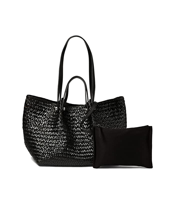 AllSaints Allington Straw Tote | Zappos.com Spring Straw Bag With Top Handle And Removable Pouch, Spring Straw Bag With Removable Pouch And Top Handle, Spring Straw Bag With Removable Pouch And Double Handle, Allsaints Black Travel Bag, Spring Straw Bag With Double Handle And Removable Pouch, Casual Straw Bag With Top Handle For Shopping, Casual Top Handle Straw Shopping Bag, Spring Top Handle Bag In Woven Leather, Allsaints Black Everyday Bags