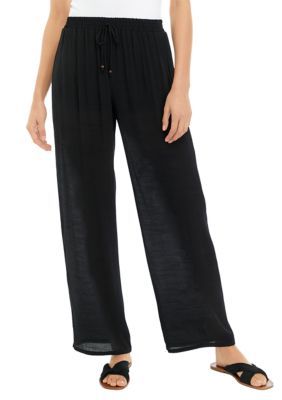 A relaxed fit gives a casual feel to these pants from A. Byer. | A. Byer Juniors' Easy Pants, Black, Large Black Relaxed Fit Pull-on Pants, Black Straight Pull-on Pants, Black Straight Pants With Pull-on Style, Black Pull-on Style Bottoms For Loungewear, Black Straight Leg Pull-on Bottoms, Black Pull-on Wide Leg Pants For Loungewear, Black Wide Leg Pull-on Pants For Loungewear, Black Pull-on Long Pants, Black Wide Leg Loungewear Pants