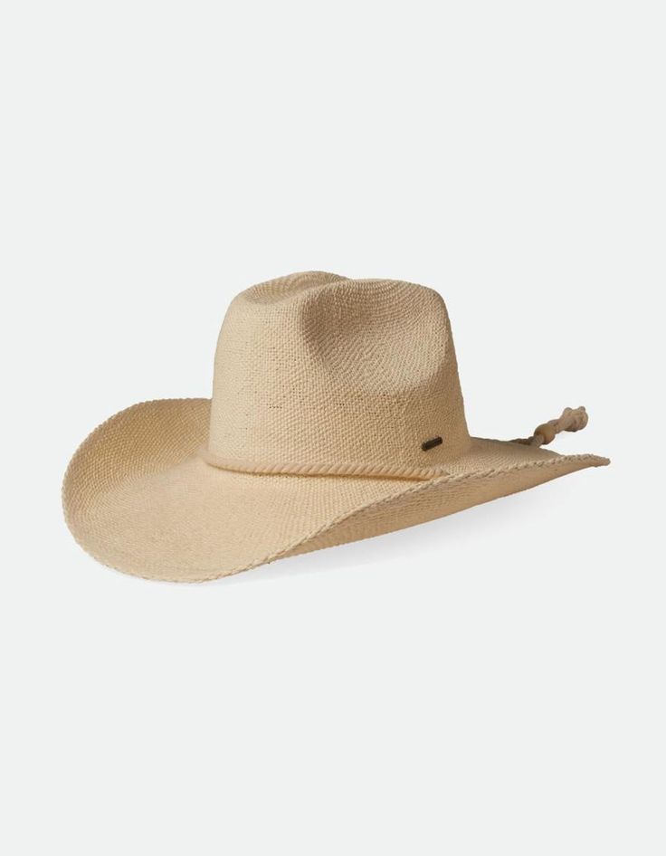 Brixton Austin Straw Cowboy Hat. A Classic Western With Added Sun Protection. The Austin Straw Cowboy Hat Is An Ultra-Breathable, Lightweight Hat With Western Style. It's Crafted Sun-Protective Artisanal Straw In A Medium Structured Weave That Retains Its Shape. The Brim Features A Classic Side Roll Topped With A Cotton Drawcord So You Can Wear It On Your Neck Or Secure Your Fit. Medium Stiffness. Side Roll Brim. Cattleman Crown. Internal Elastic Sweatband. Metal Headwear Plaque. 4" Brim. 100% A Casual Beige Panama Hat For Ranch, Casual Panama Hat With Short Brim For Ranch, Casual Panama Hat With Flat Brim For Ranch, Casual Flat Brim Panama Hat For Ranch, Solid Color Summer Hat For Rodeo, Adjustable Casual Hat For Ranch, Casual Toquilla Straw Hat For Ranch, Casual Adjustable Hat For Ranch, Casual Wide Brim Hat For Ranch