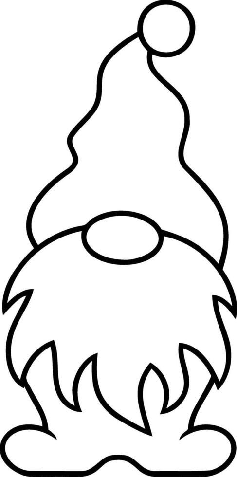 a black and white drawing of a gnome's hat with fire coming out of it