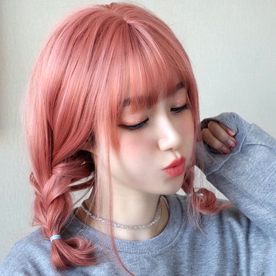 Lolita medium long Wig yv42793 – Youvimi Yuji Cosplay, Itadori Yuji, Pink Wig, As Pictures, Size Difference, Long Wigs, Medium Long, High Temperature, Computer Monitor