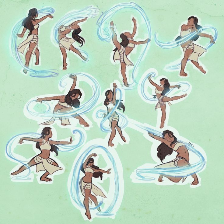 an image of women doing different things in the air with their arms and legs spread out