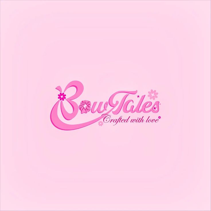 a pink background with the words bow tales on it