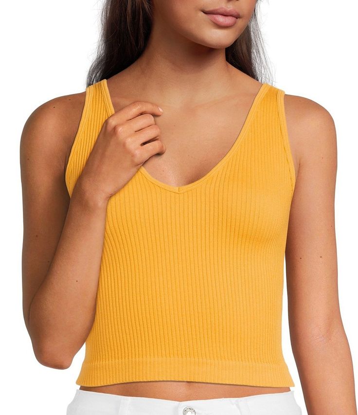 From Free People, this brami features:soft ribbed knit fabrication v-necklinesleeveless pull-on constructionrayon/nylon/spandexhand wash Imported. Trendy V-neck Tank Top, Fitted Ribbed V-neck Tank Top, Seamless V-neck Top For Summer, Seamless Stretch V-neck Camisole, Ribbed V-neck Elastane Top, Stretch Knit V-neck Vest, Stretch Ribbed V-neck Tank Top, Trendy Ribbed Stretch Camisole, Trendy Stretch Ribbed Camisole