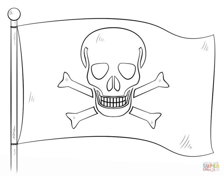 a pirate flag with a skull and crossbones on it