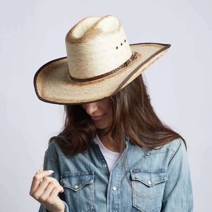 Straw Cowgirl Hat - Yuma by American Hat Makers Beach Cowboy Hat, Cowboy Hats For Women, Womens Western Hats, Straw Cowgirl Hat, Immaculate Vibes, White Cowboy Hat, Brown Cowboy Hat, Hats For Big Heads, Leather Cowboy Hats