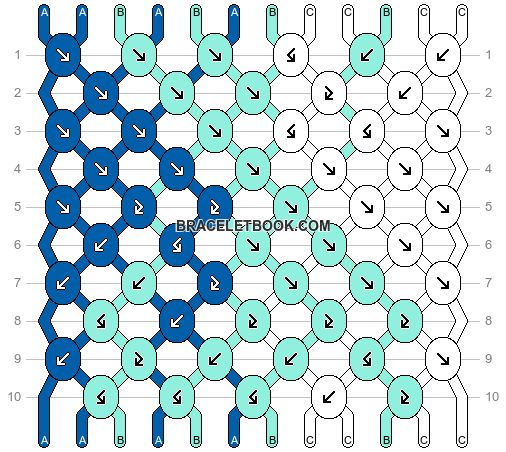 the diagram shows how to draw an interlaced chain with numbers on each side