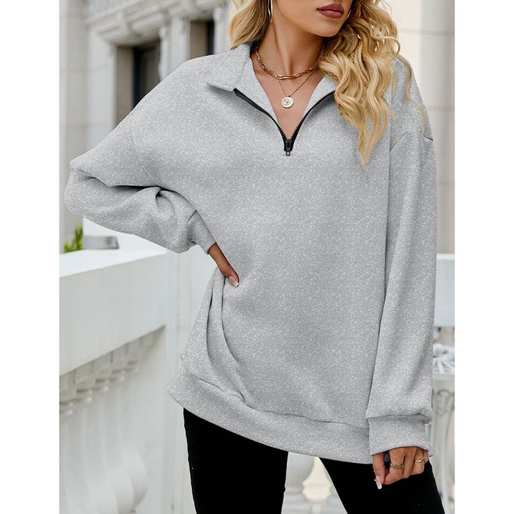 Light Gray Zipper-up Fleece Pullover Sweatshirt Heather Grey Fleece Sweats With Long Sleeves, Heather Grey Fleece Sweatshirt, Heather Grey Long Sleeve Fleece Sweats, Heather Grey Long Sleeve Fleece Sweater, Winter Sweatshirt With Zipper Closure, Gray Half-zip Sweater For Fall, Gray Long Sleeve Fleece Top, Gray Half-zip Fall Sweater, Heather Grey Long Sleeve Sweatshirt