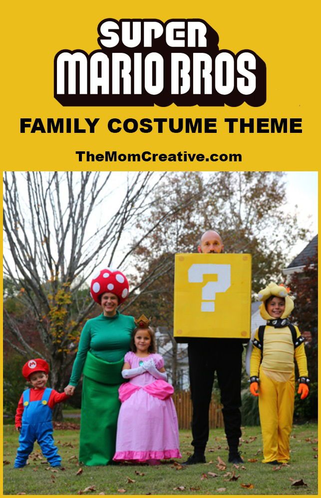 the family costume theme is super mario bros