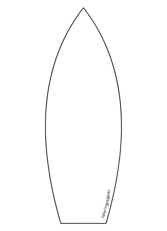 an image of a surfboard cut out to be used as a template for a board