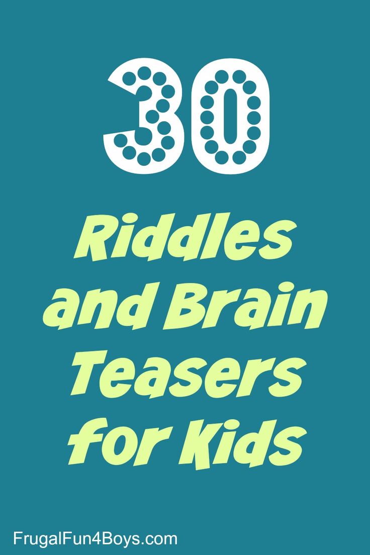 the words riddles and brain teaser's for kids on a blue background