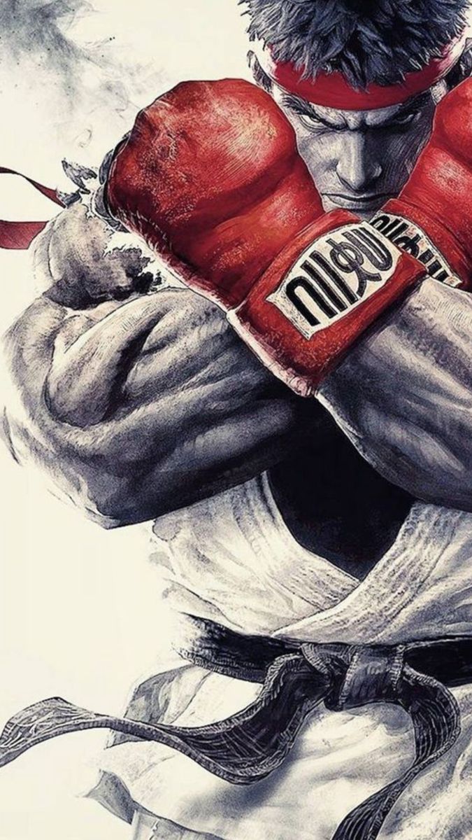 a drawing of a man wearing boxing gloves