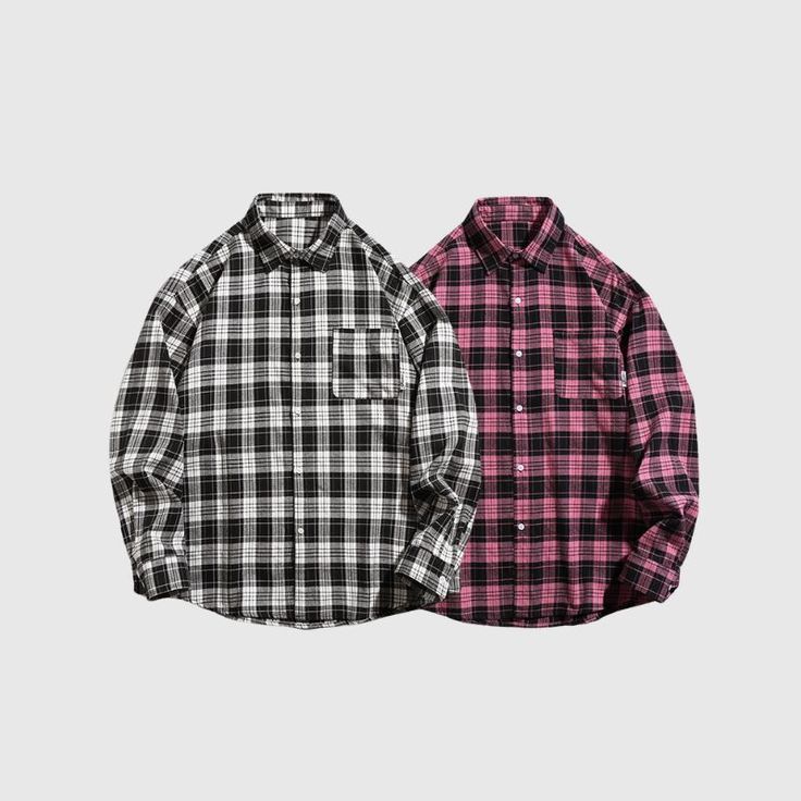 Material: 79.8% Polyester, 14.1% Cotton, 4.1% Viscose, 2.0% NylonFeatures: Shirts, lapel, long sleeve, plaid shirts, letter printed design, relaxed fit, soft and breathable, unisex, couple outfits.Style: Casual, college, streetwear College Streetwear, Costume Bags, Plaid Shirts, Long Sleeve Plaid, Couple Outfits, Bra Set, Printed Design, Handbag Backpack, Letter Prints