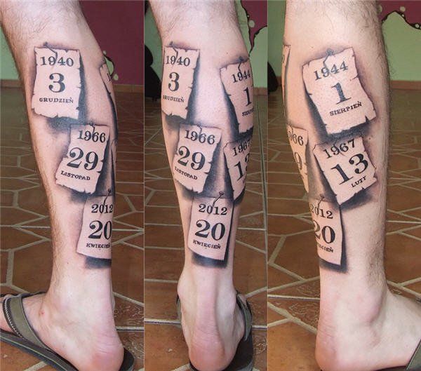 the legs and ankles of a man with numbers tattooed on his leg, both in black and white