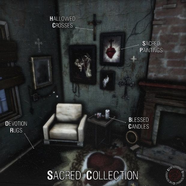 an image of a living room with pictures on the wall and furniture labeled in english