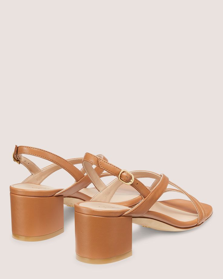 OASIS 50 BLOCK SANDAL | Stuart Weitzman Slingback Sandals With Low Heel And Medium Width, Medium Width Slingback Sandals With Stacked Heel, Formal Sandals With Penny Strap And Low Heel, Brown Low Block Heels With Padded Heel, Brown Block Heels With Heel Strap And Square Toe, Classic Block Heels With Open Heel, Formal Sandals With Stacked Heel And Square Toe, Formal Square Toe Sandals With Stacked Heel, Classic Sandals With Padded Heel And Square Toe