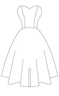 a line drawing of a dress