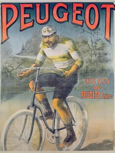 an advertisement for peugetot, the french bicycle manufacturer