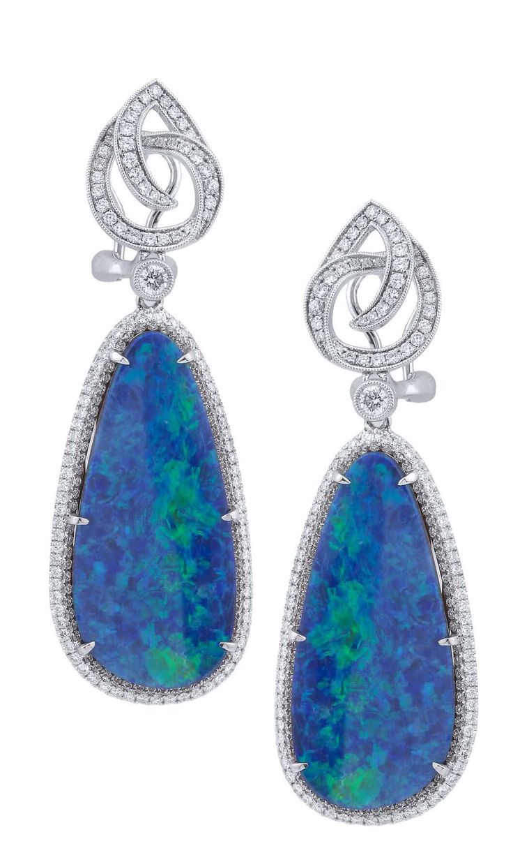 Our (18K White Gold Oval Shape Black Opal Earrings are an expertly crafted jewelry-box essential. These earrings feature an oval shape offering stunning black opal and flawless 18K white gold and will bring breathtaking beauty to each day. Black Opal Earrings, Black Opal Jewelry, Sparkly Jewelry, I Love Jewelry, Opal Earrings, Beads And Wire, Dream Jewelry, Black Opal, D 2