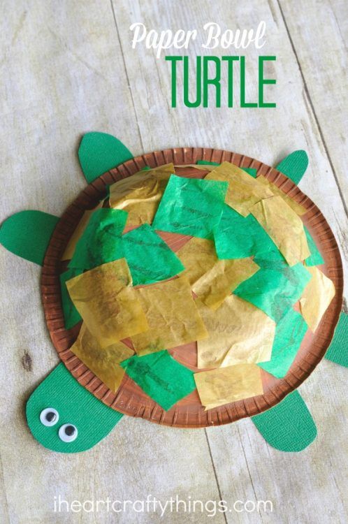 paper plate turtle craft for kids with googly eyes