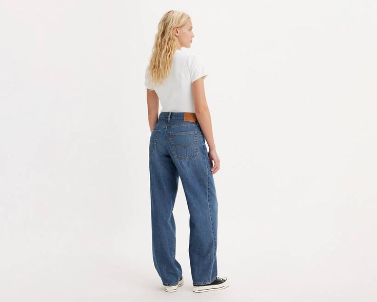 The kind of jeans you might steal from your dad's closet;but baggier. With a mid rise and straight leg, our Baggy Dad jeans are relaxed yet flattering with extra room for a subtle edge. Throw on your favorite kicks for that chill ‘90s look any day of the week. A fit inspired by the way our dads rock their jeans;but baggier Featured in a mid rise with a straight leg Roomy and slouchy through the hip and thigh Designed to stack at the hem Engineered to keep you cool and wick away moisture Levi's Mid-rise Relaxed Fit Jeans, Everyday Relaxed Fit Jeans, Levi's Relaxed Fit Flare Jeans, Levi's Straight Leg Jeans For Everyday, Levi's Wide Leg Jeans For Everyday Wear, Levi's Relaxed Fit Jeans In Rigid Denim, Levi's Relaxed Fit Rigid Denim Jeans, Levi's Relaxed Fit Jeans With Standard Cut Leg, Levi's Casual Jeans With Standard Cut Leg