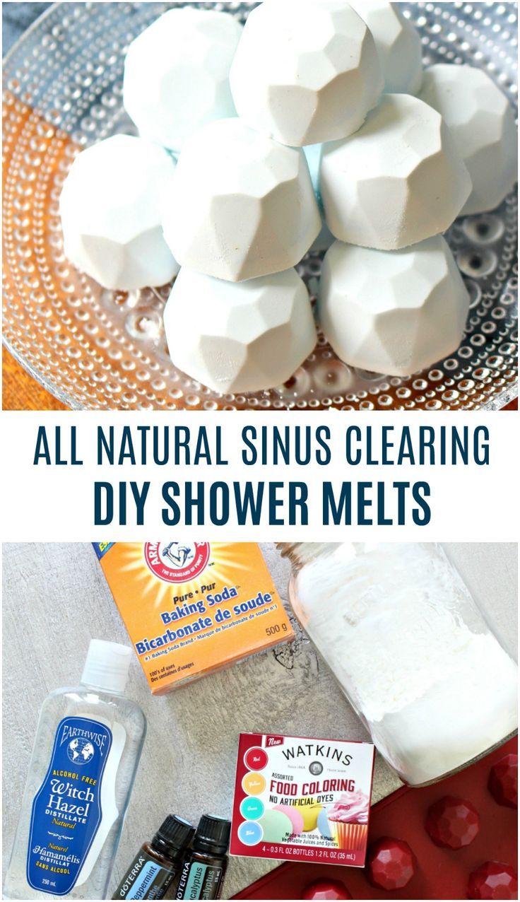 the ingredients to make this diy shower melts are shown in three different pictures