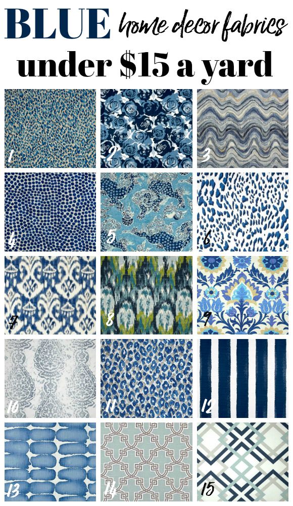 blue home decor items under $ 15 a yard