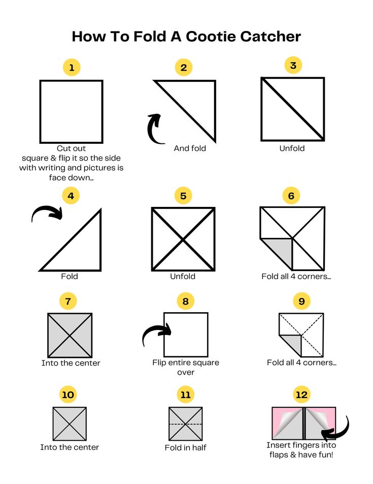 how to fold a cookie catcher