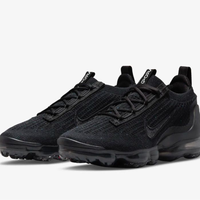 The Nike Air Vapormax 2021 Is An Updated Take On The Futuristic Model. Crafted From Lightweight, Breathable Flyknit For Comfortable All-Day Wear. Product Details: Nike Air Vapormax 2021 Fk Women's Low-Top Lifestyle And Running Shoe Flyknit Upper Embroidered Swoosh On Sides Traditional Lacing System Nike Vapormax-Branded Pull Tabs Sock-Like Construction Molded Heel Counter Air Vapormax Sole Unit Rubber Outsole For Traction Colors: Black/Black/Silver Materials: Synthetic Materials Fit: True To Siz Streetwear Running Shoes With Air Cushioning, Comfortable Sneakers With Air Cushioning For Streetwear, Comfortable Nike Sneakers For Sports, Comfortable Streetwear Running Shoes With Air Cushioning, Comfortable Running Shoes With Air Cushioning For Streetwear, Comfortable Air-cushioned Sneakers For Streetwear, Casual Synthetic Running Shoes With Air Max Cushioning, Casual Running Shoes With Air Max Cushioning For Streetwear, Nike Black Sportswear Sneakers