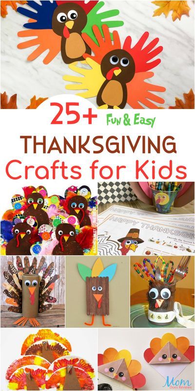 25 fun and easy thanksgiving crafts for kids that are perfect to make with the kids