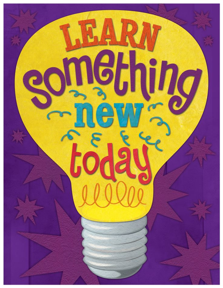 a yellow light bulb with the words learn something new today