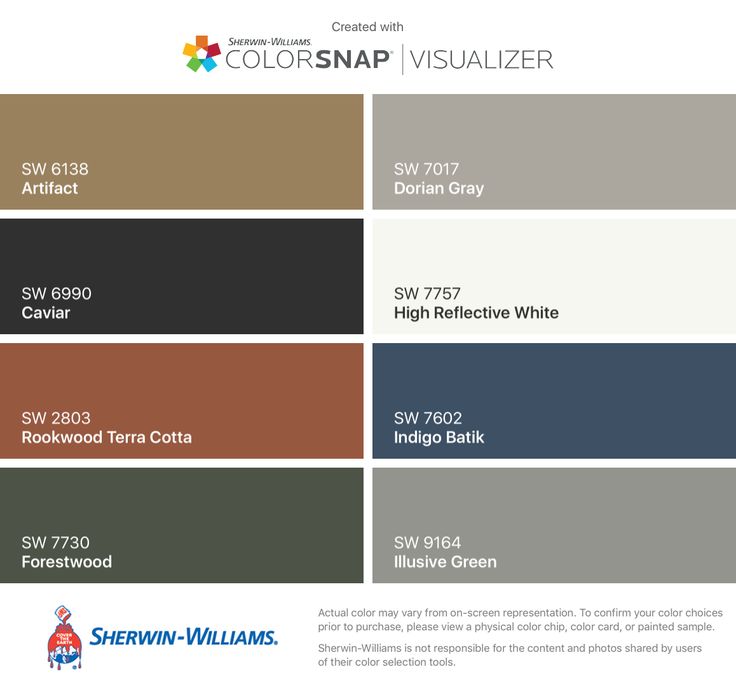 the color scheme for colorsnap visualizer, which includes grays and browns