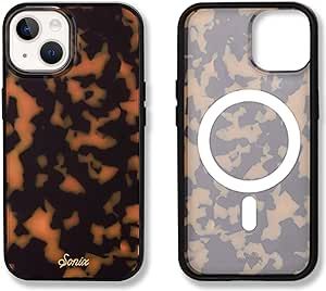 an iphone case with a magnifying glass on the front and back cover in camouflage print