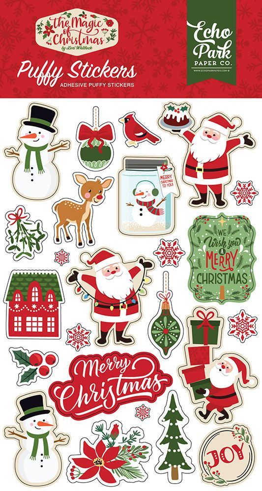 Echo Park - The Magic of Christmas Collection Christmas Tree Stickers Printable, Christmas Stickers Printable Aesthetic, Xmas Stickers Free Printable, Christmas Journal Stickers, Printable Stickers Christmas, Christmas Cute Stickers, Cute Christmas Stickers Printable, Merry Christmas Stickers Printable, Christmas Stiker