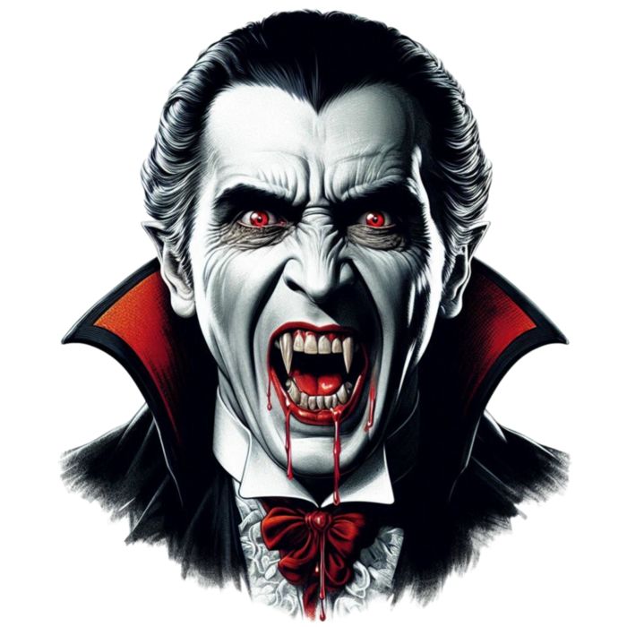 an image of dracula with blood dripping from his mouth