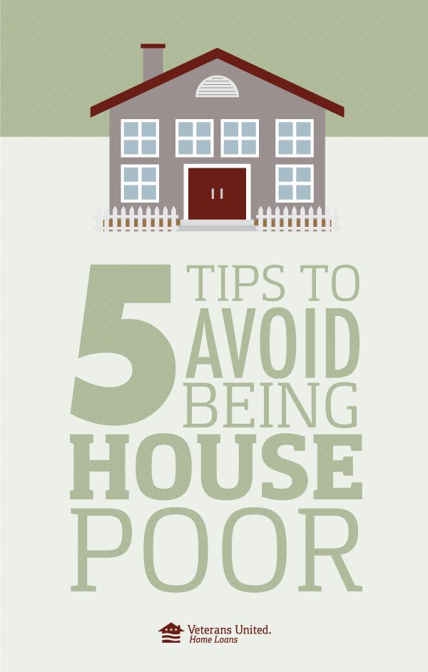 a poster with the words 5 tips to avoid being house poor