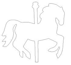 a paper cut out of a horse on a white background