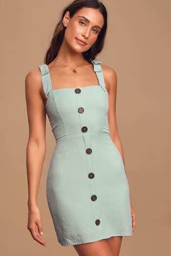 Dresses for Women | Best Women's Dresses Online Pretty Midi Dresses, Cute Blue Dresses, Cute Tortoise, Cool Glass, Cute White Dress, Light Blue Tie, Sheath Skirt, Light Blue Dresses, Linen Mini Dress