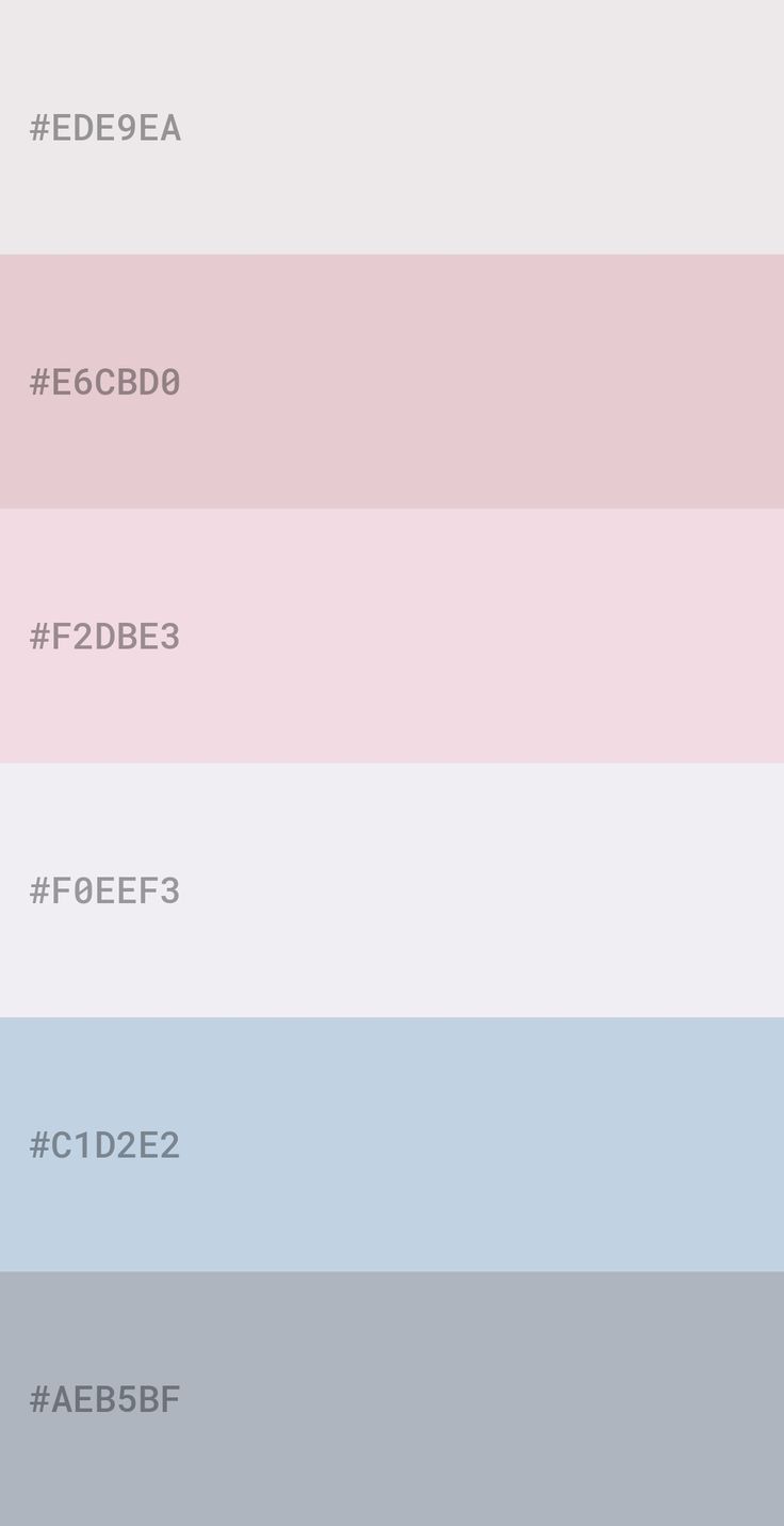 the color palettes are all different colors