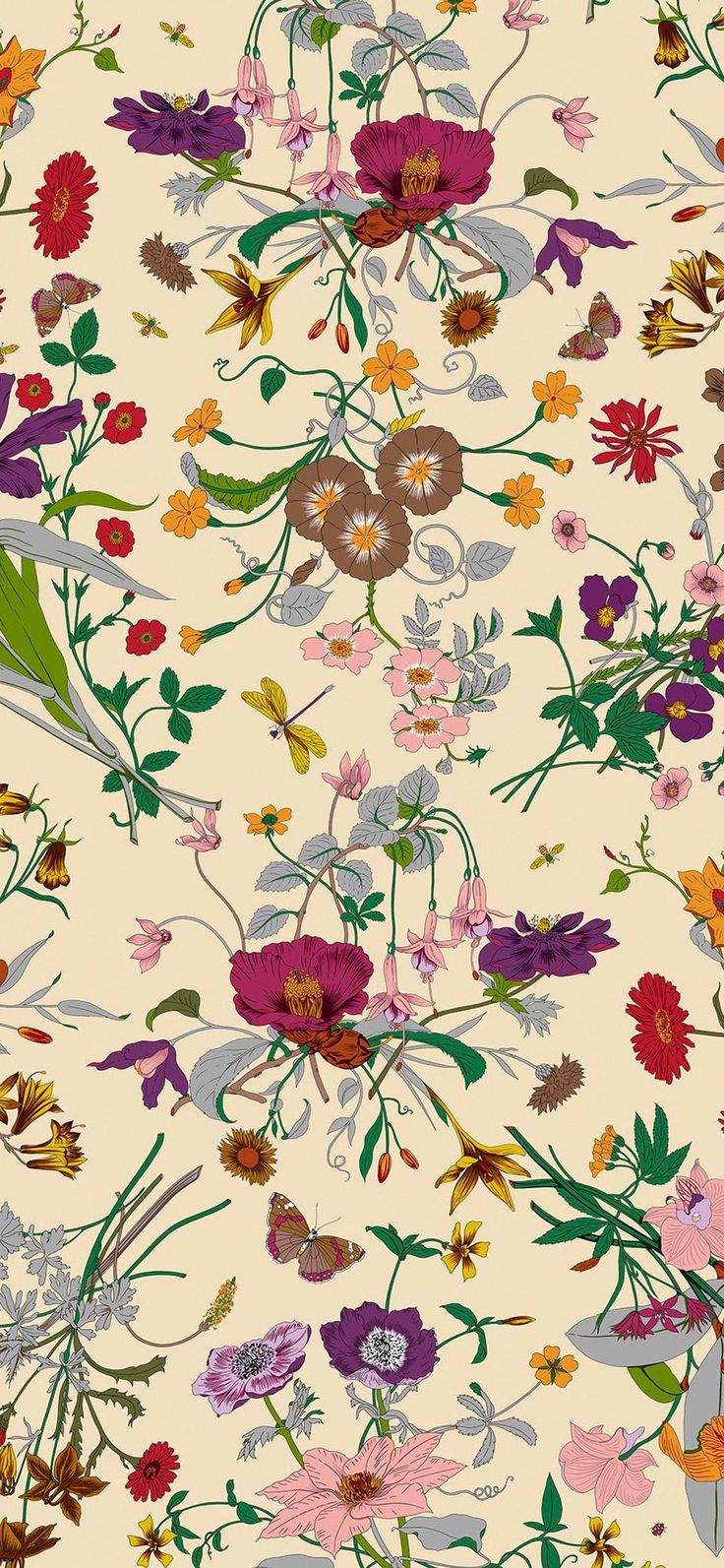 an image of a floral pattern with many flowers