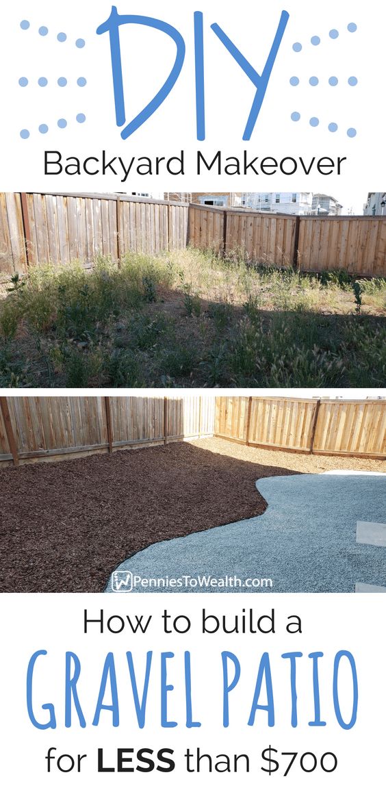 backyard makeover how to build a gravel patio for less than $ 750