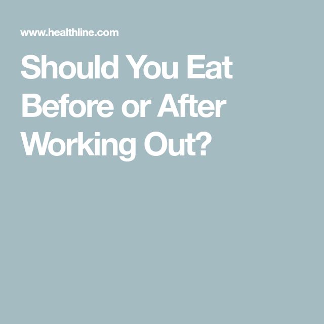 the words should you eat before or after working out? on top of a blue background