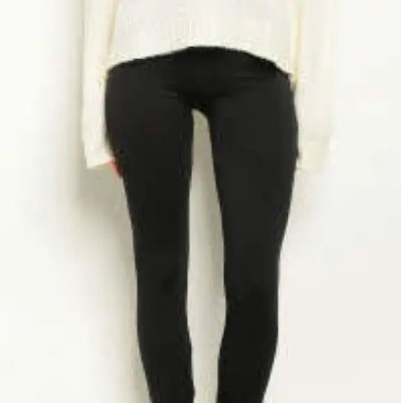 Black Leggings - The Fix Clothing Thick Winter Leggings, Fix Clothing, The Fix, Black Faux Leather Leggings, Fleece Leggings, Winter Leggings, Favorite Sweater, Grey Leggings, Black Fleece