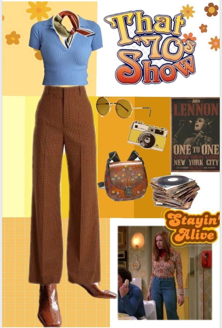 Retro Outfits70s, 70s Outfit Inspiration Vintage, 70s Outfits Party 1970s Vintage Fashion, Throwback 70s Outfits, 1970s Retro Fashion, That 70 Show Outfit, Retro 70's Outfits For Women, 70s Wardrobe Essentials, 70’s Themed Outfits