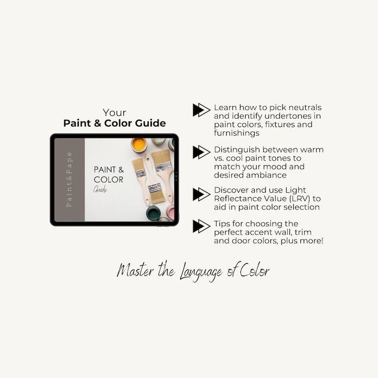 the instructions for painting and color guide