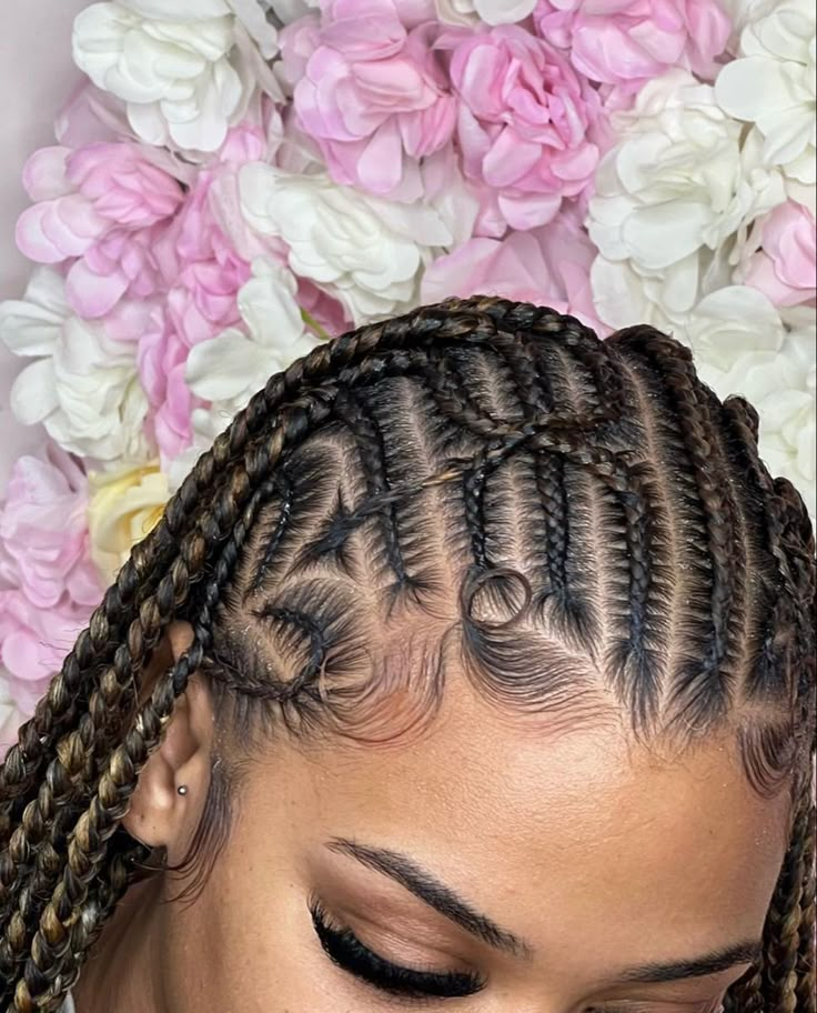 Hair Braid Designs, Beads Braids, Cornrows Natural Hair, Curls Braids, Women Braids, Feed In Braids Hairstyles, Goddess Braids Hairstyles, Quick Natural Hair Styles, Cute Braided Hairstyles