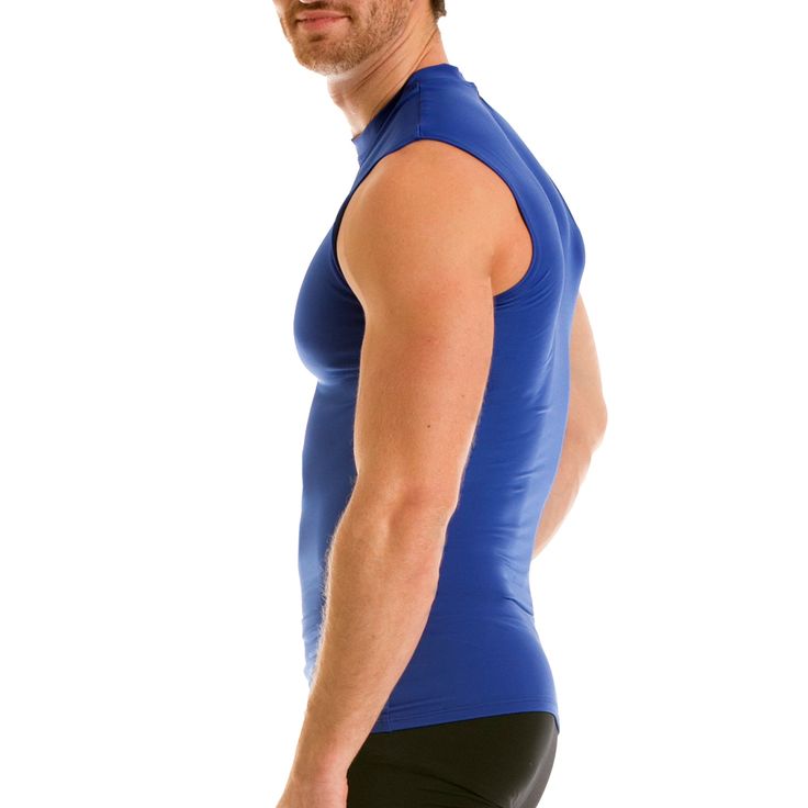 Experience the power of our original proven compression activewear with the Insta Slim I.S.Pro USA Basic Compression T-Shirt Sleeveless Mock Neck This must-have garment is designed to make you feel unstoppable. Our unique fabric wears like a second skin, offering powerful compression and extreme comfort for all-day wear. Crafted from a special revolutionary fabric, this shirt delivers super compression and support, keeping your muscles fresh and reducing recovery time. Albany, New York, NY Benef High Stretch Sleeveless Tops For Sports Events, Fitted Sports Vest With Crew Neck, Fitted Crew Neck Workout Vest, Gym Muscle Tee Sleeveless, Sleeveless Compression Activewear For Sports Events, Solid Sleeveless Activewear For Sports Events, Fitted Moisture-wicking Tank Top For Sports Events, Sleeveless Activewear For Sports Events, Fitted Sleeveless Muscle Tee For Gym