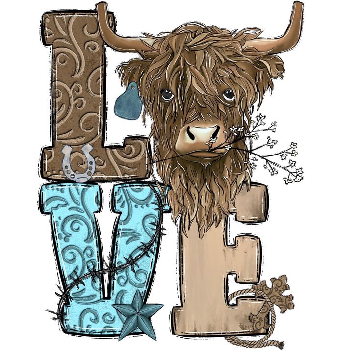 the letter e is for yak with an animal's head on top of it